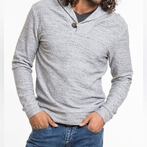 Marine Layer Men’s French Terry Pullover Sweater Gray , size Large